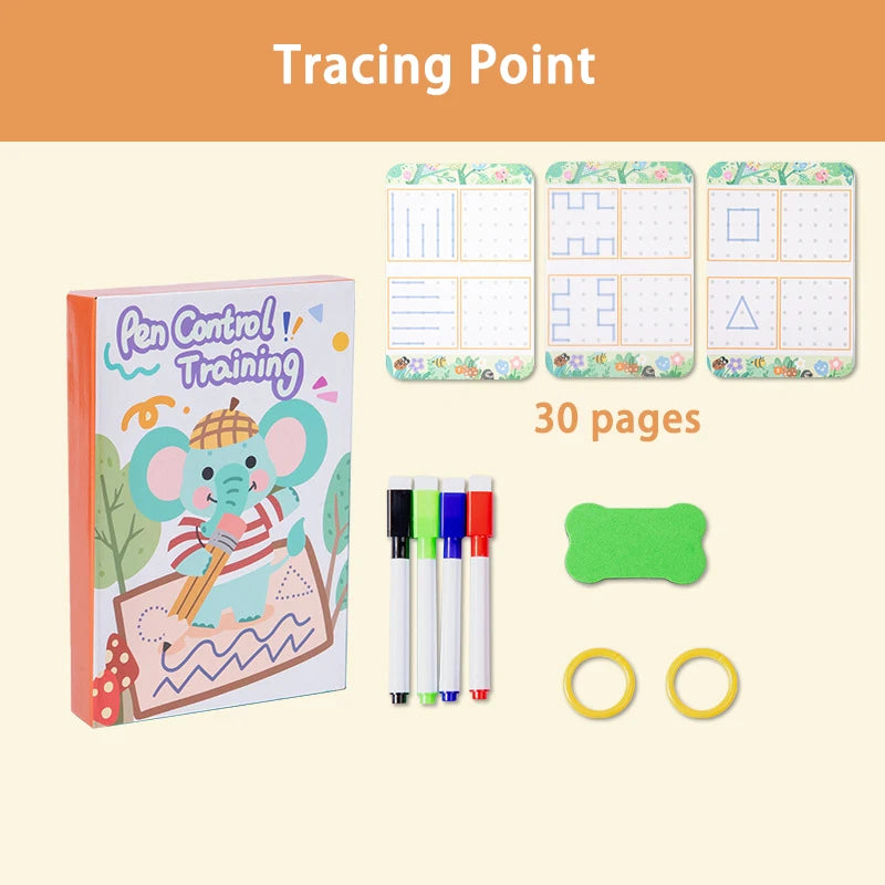 Toddlers Pen Control Wipe Off Activity Workbook