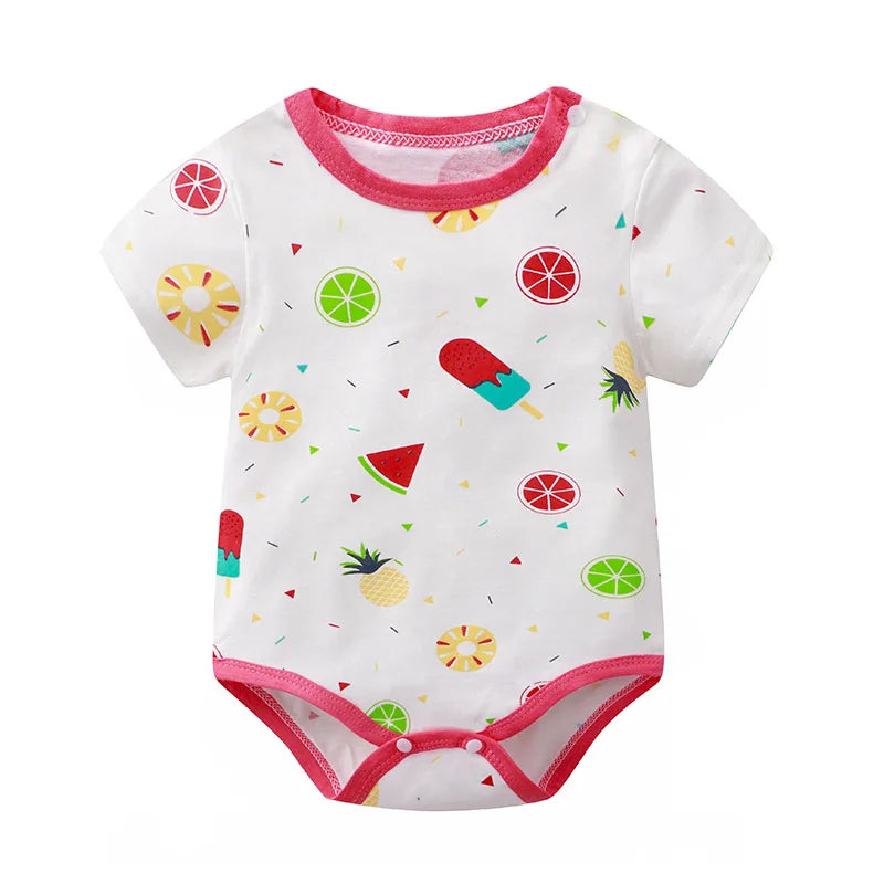Cute Cartoon Pattern Summer Body Suits 100% Cotton