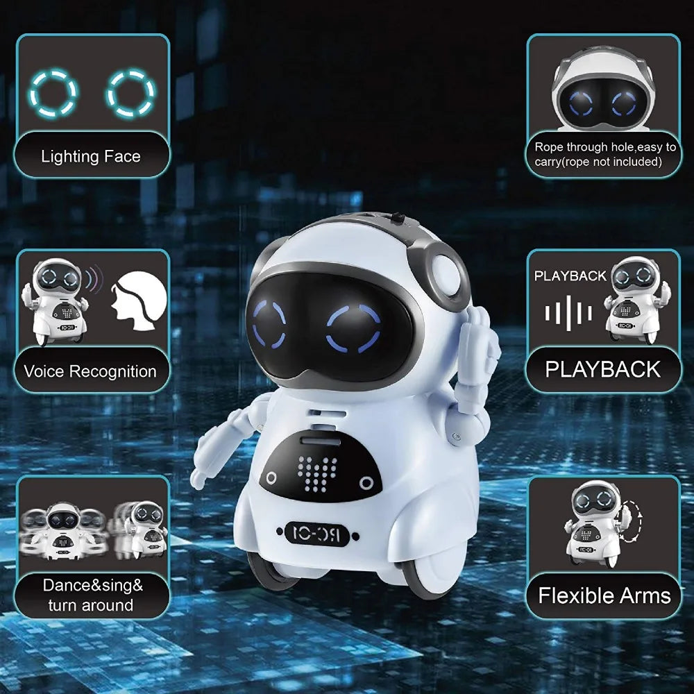 Children's Robot Mini Smart Robot Toy can Talk Interactive Dialogue Voice Recognition Recording Singing and Dancing Storytelling