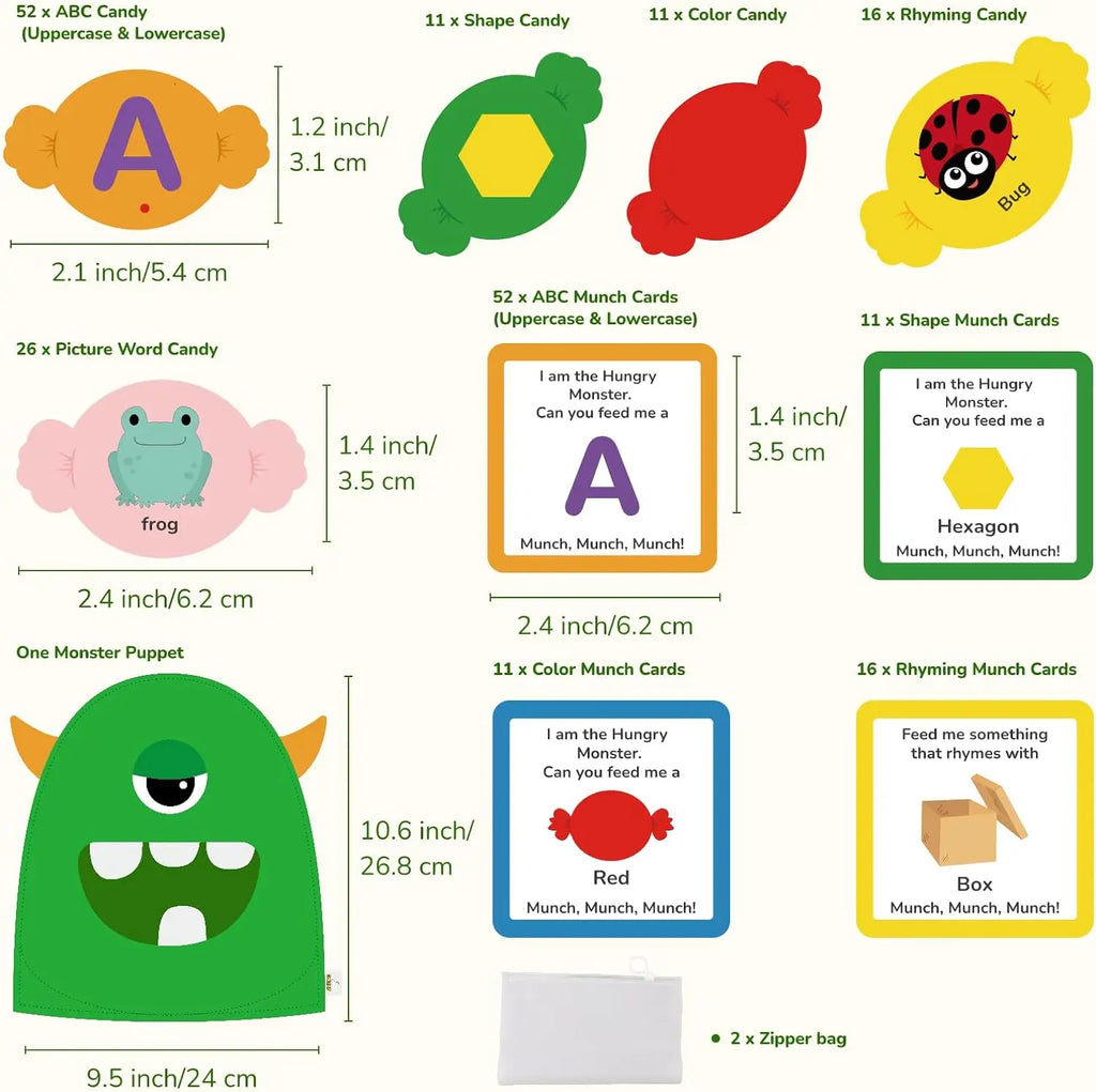Alphabet Learning Monster Eating Educational Toy