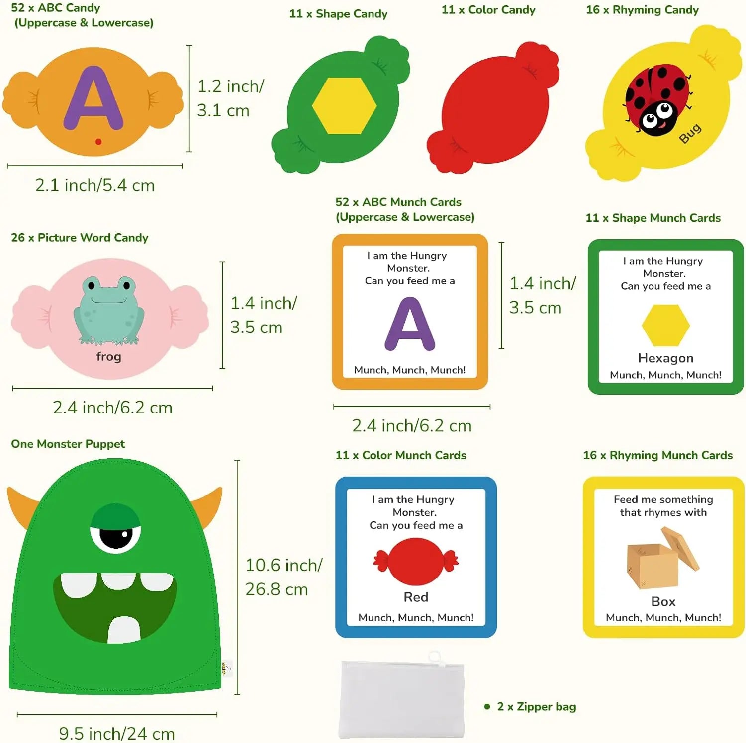 Alphabet Learning Monster Eating Educational Toy
