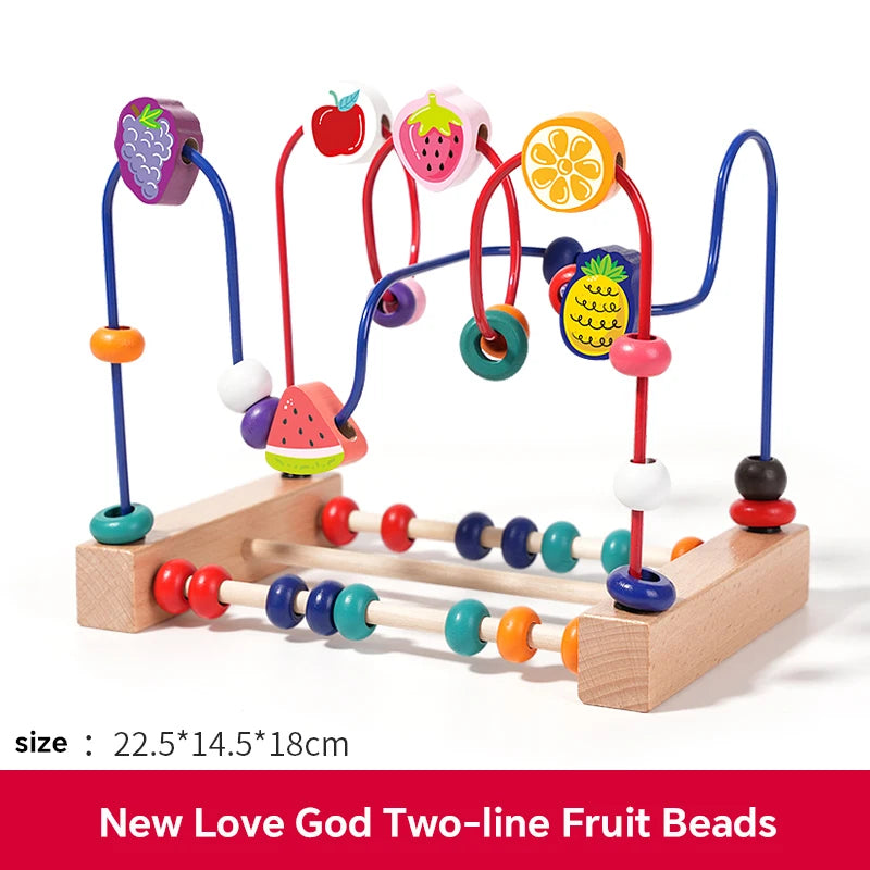 Baby Toddler Early Education Intelligence Building Blocks Beads Attention Span Toys for Boys And Girls Ages 1 to 3
