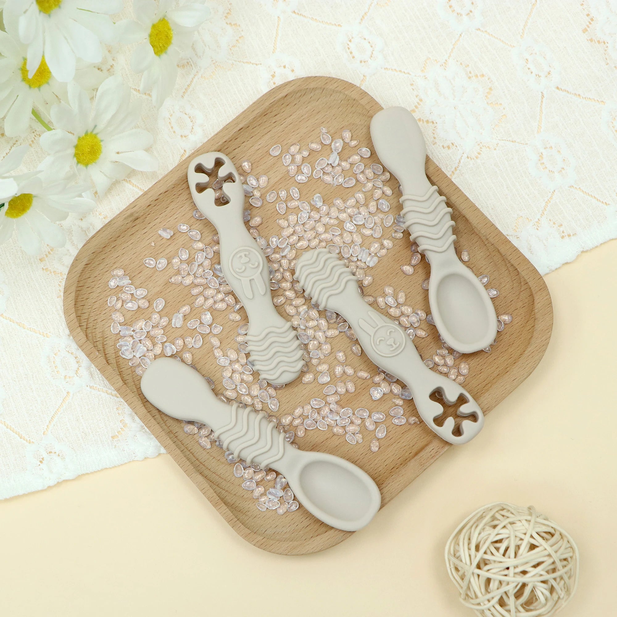 4 Pcs Baby Led Weaning Utensils, Multicolor Baby Spoons Self Feeding 6+ Months, Cucharas para Bebes for Solids and Purees