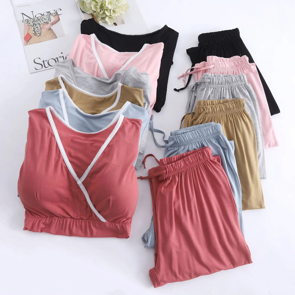 Maternity Nursing Sleepwear Pajamas Set