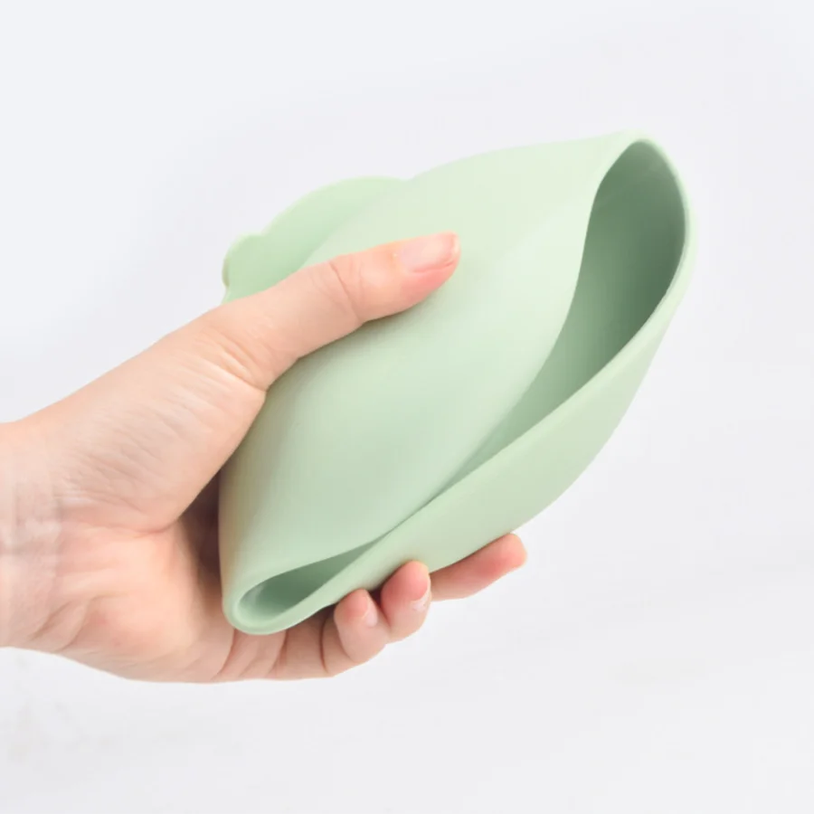 1pc Baby Food Grade Silicone Bowls with Suction Stay Put Silicone Food Bowl Toddler Bowls  Face Mask Mixing Bowl