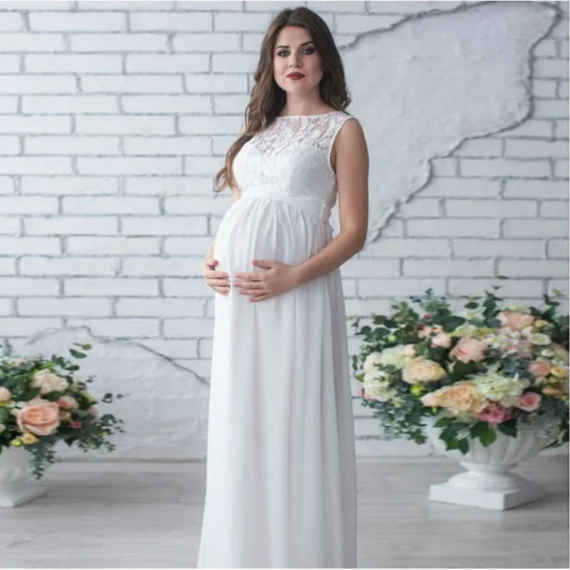 Pregnant Mother Lace Maxi Gown Dress suitable for Photography