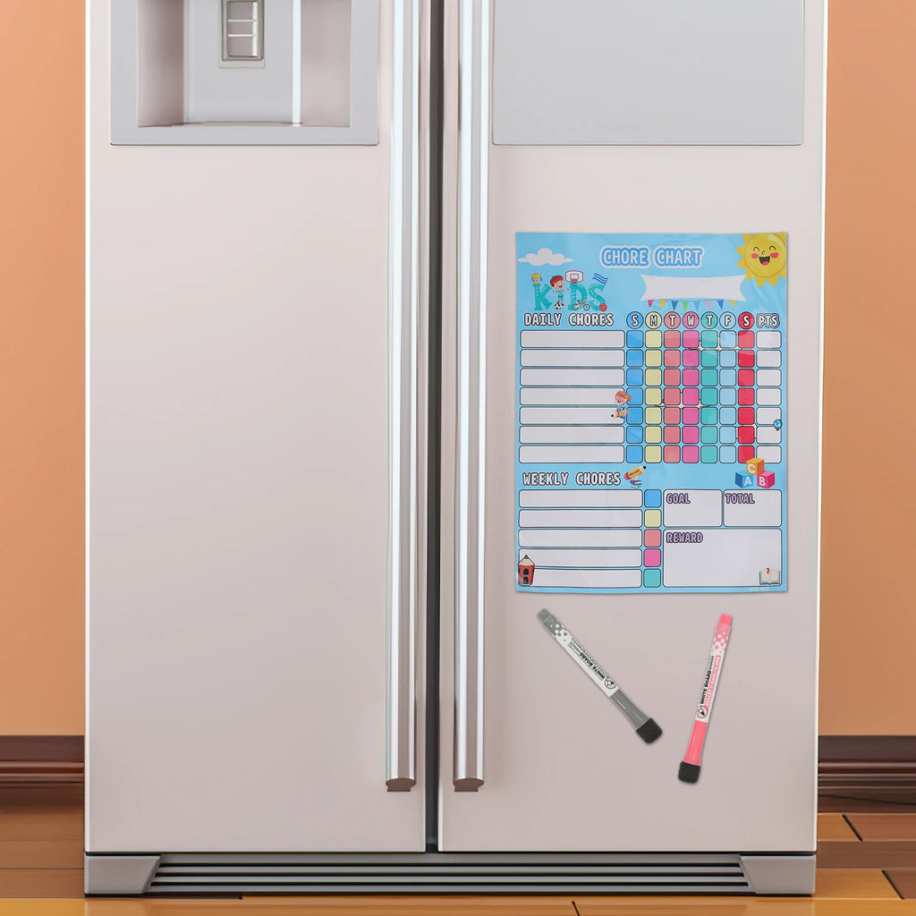 Magnetic Reward Chart Kids Chore Calendar Cartoon Pet Rubber Magnet Behavior Table Household Teaching Equipment Fridge Sticker