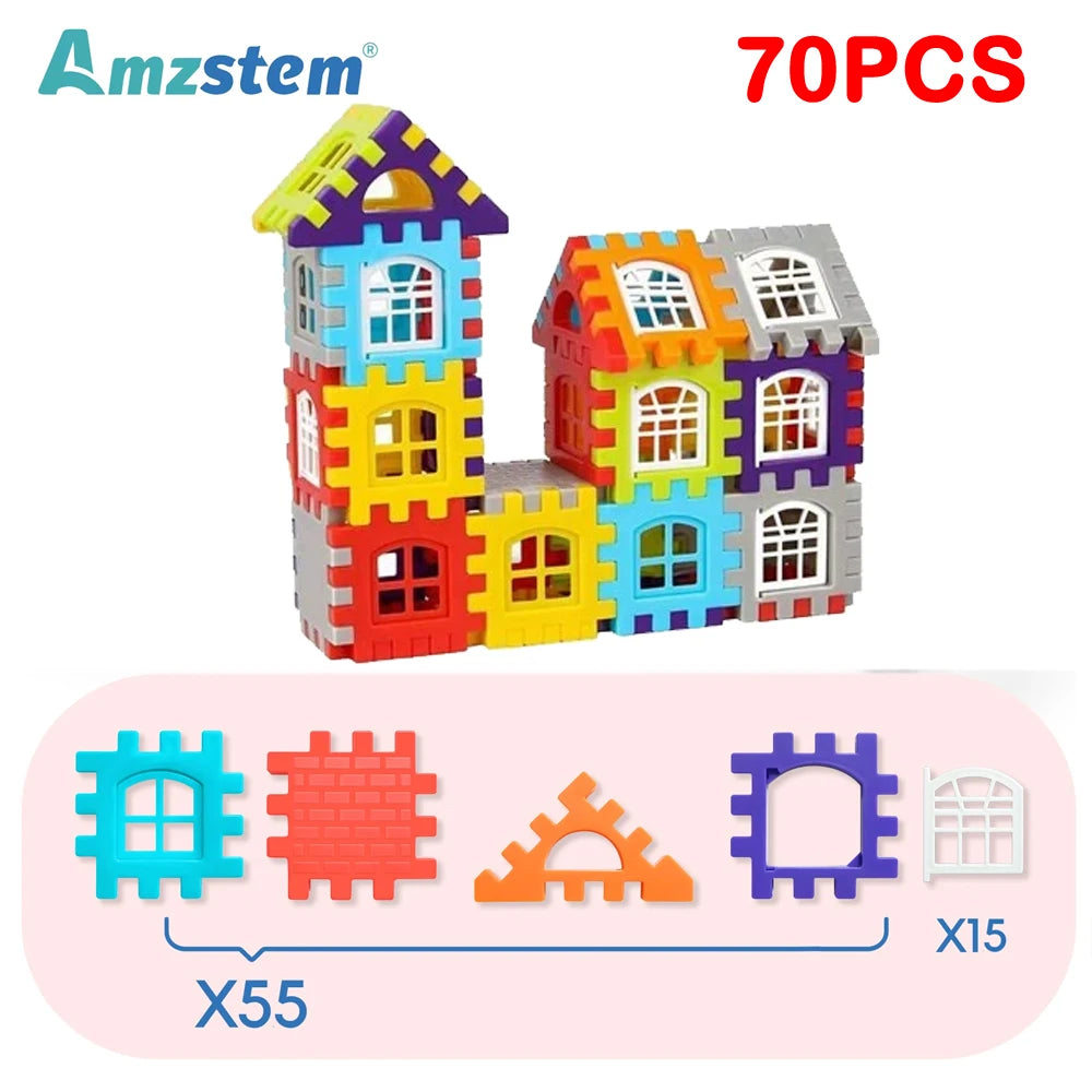 25-140PCS House Building Blocks Construction Set