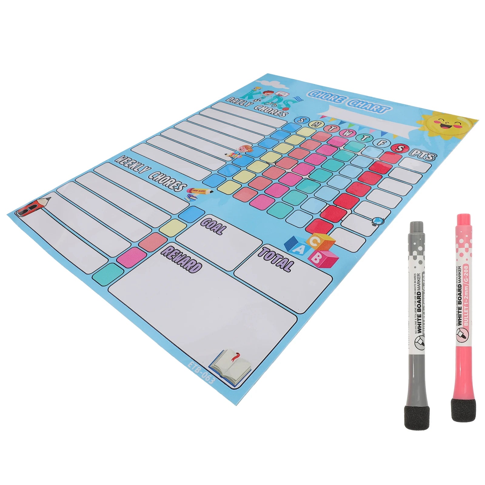 Magnetic Reward Chart Kids Chore Calendar Cartoon Pet Rubber Magnet Behavior Table Household Teaching Equipment Fridge Sticker