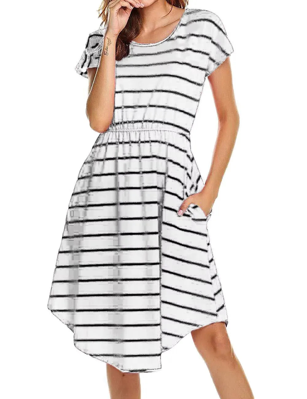 Summer Striped Multifuntional Maternity Breastfeeding Dress
