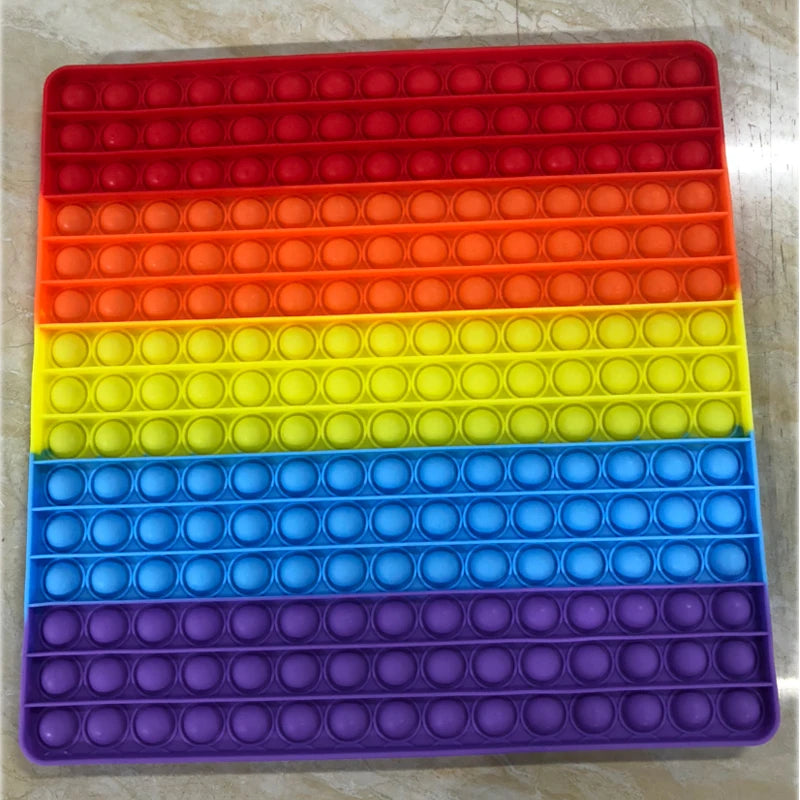 Large Rainbow Fidget Bubble Push Anti Stress Toy