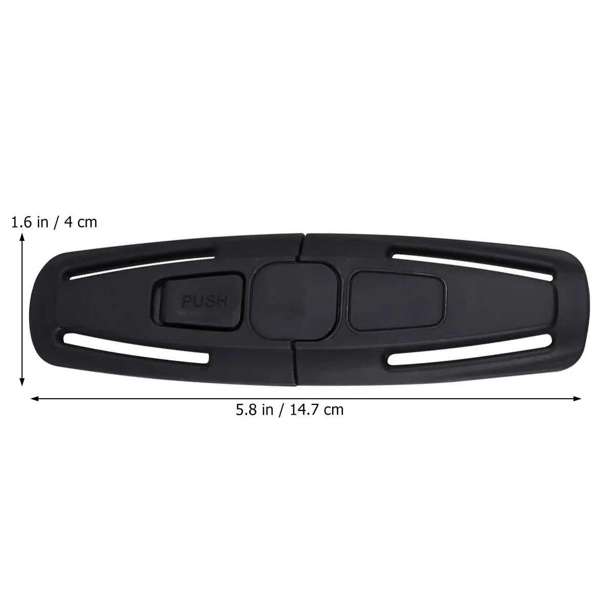 Black Car Safety Seat Strap Belt Harness Chest Clip Safe Buckle For Baby Seatbelt