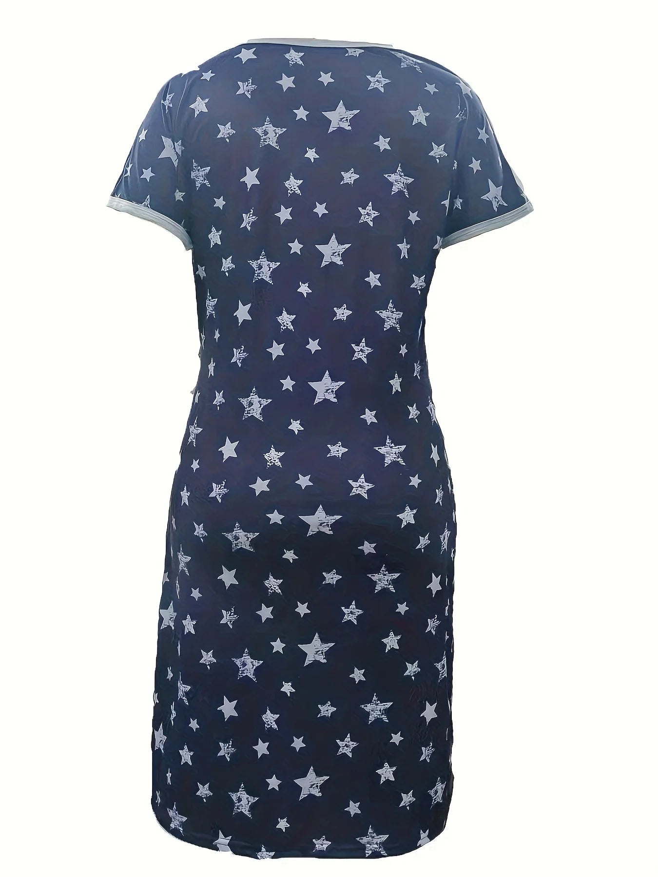 Maternity Women 3 in 1 Delivery/Labour/Nursing Short Sleeve Pajamas Dress