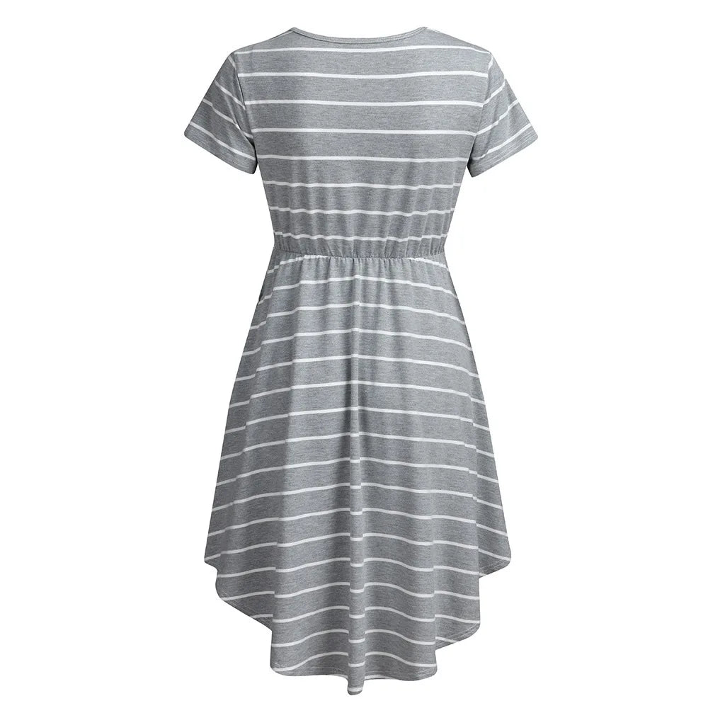 Summer Striped Multifuntional Maternity Breastfeeding Dress