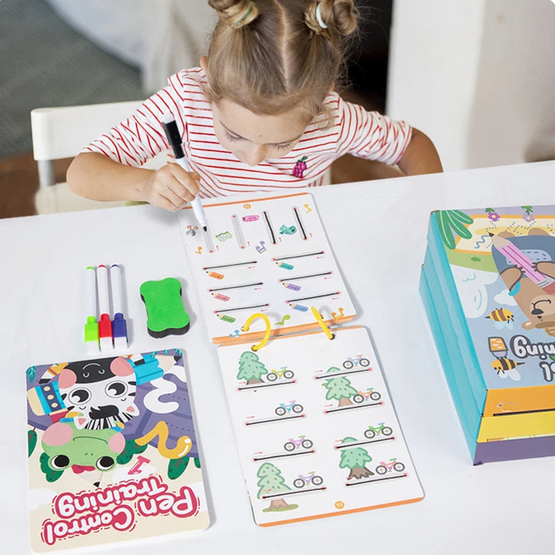 Toddlers Pen Control Wipe Off Activity Workbook
