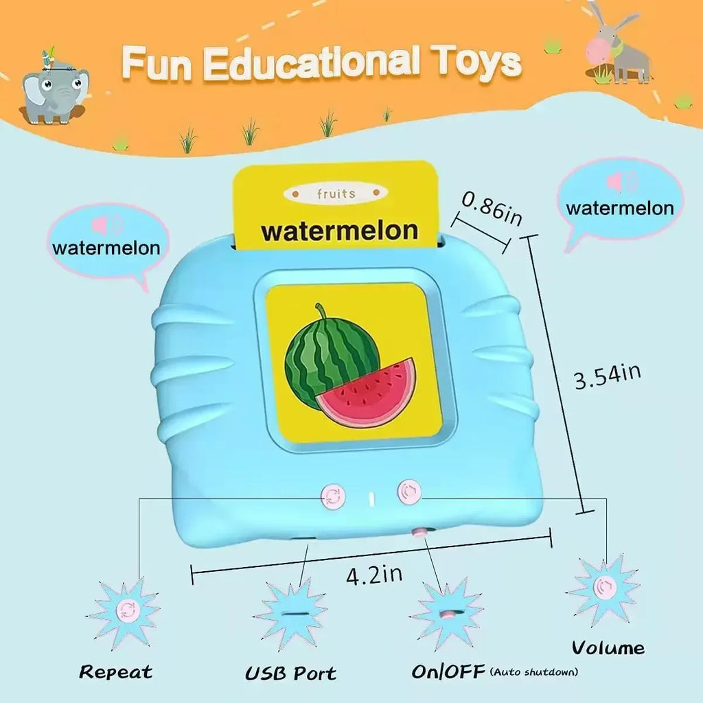 Kids Early Education Audio Electronic Flash Card Reading Machine For Toddlers