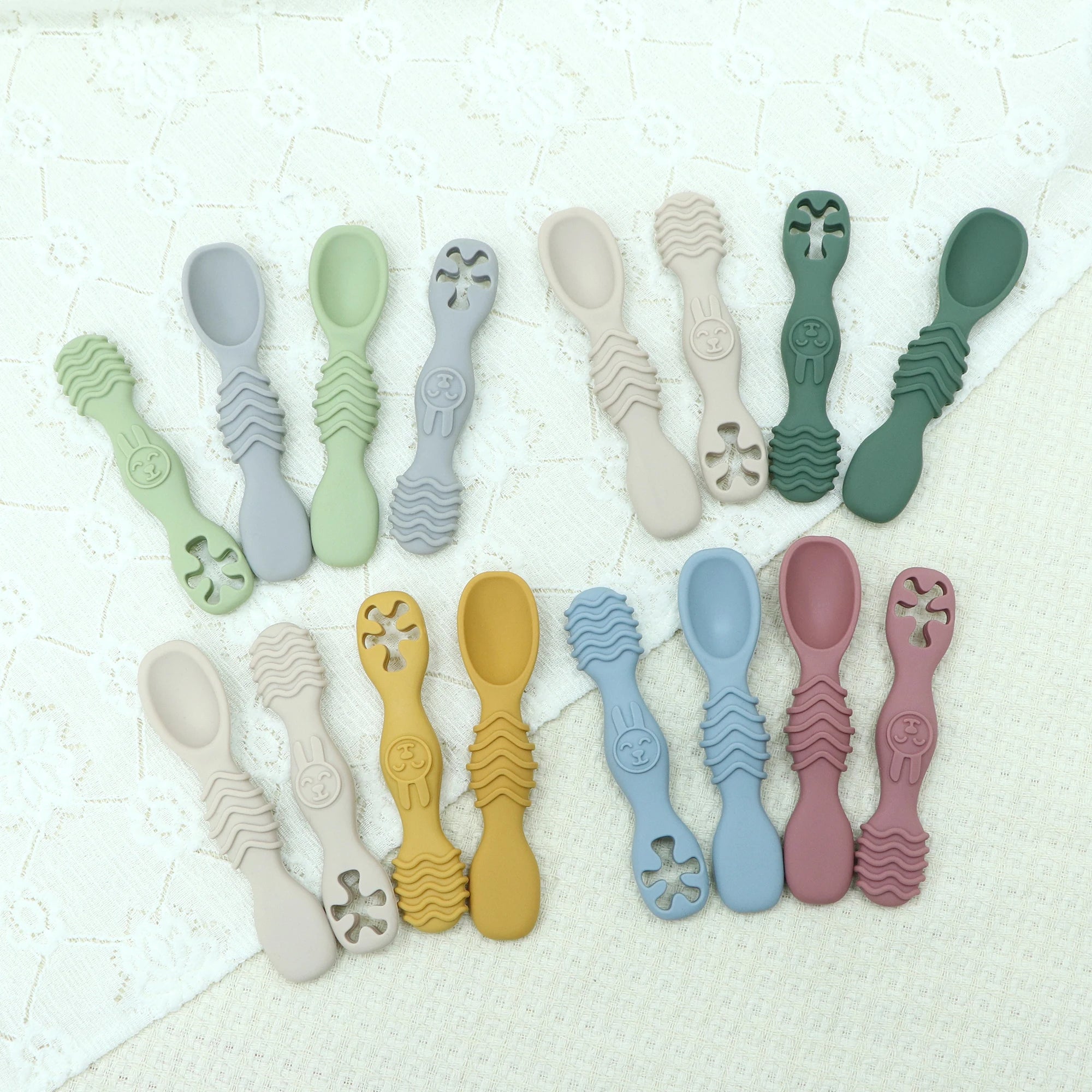 4 Pcs Baby Led Weaning Utensils, Multicolor Baby Spoons Self Feeding 6+ Months, Cucharas para Bebes for Solids and Purees