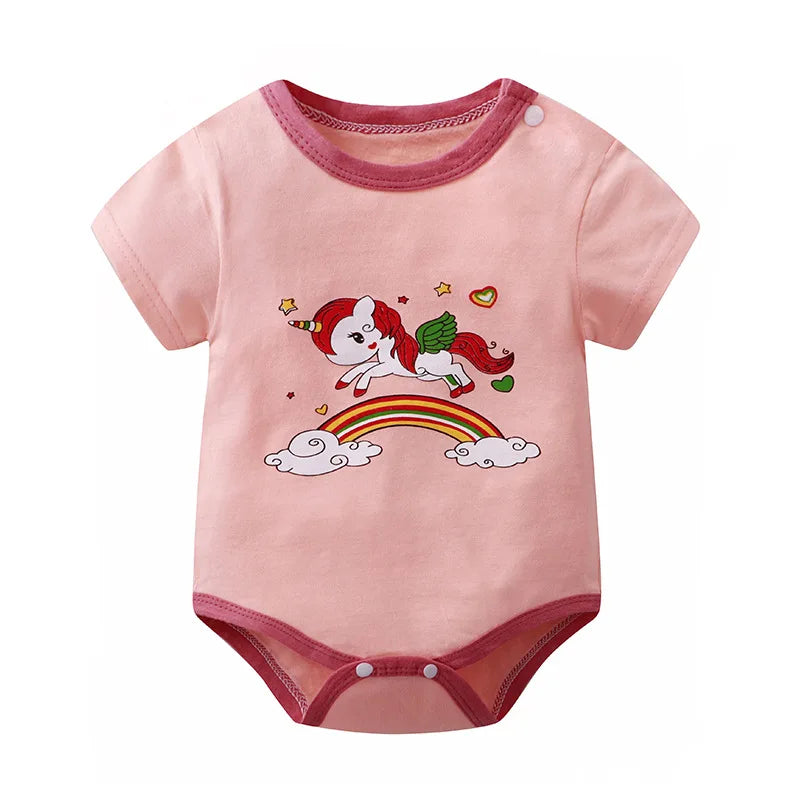 Cute Cartoon Pattern Summer Body Suits 100% Cotton